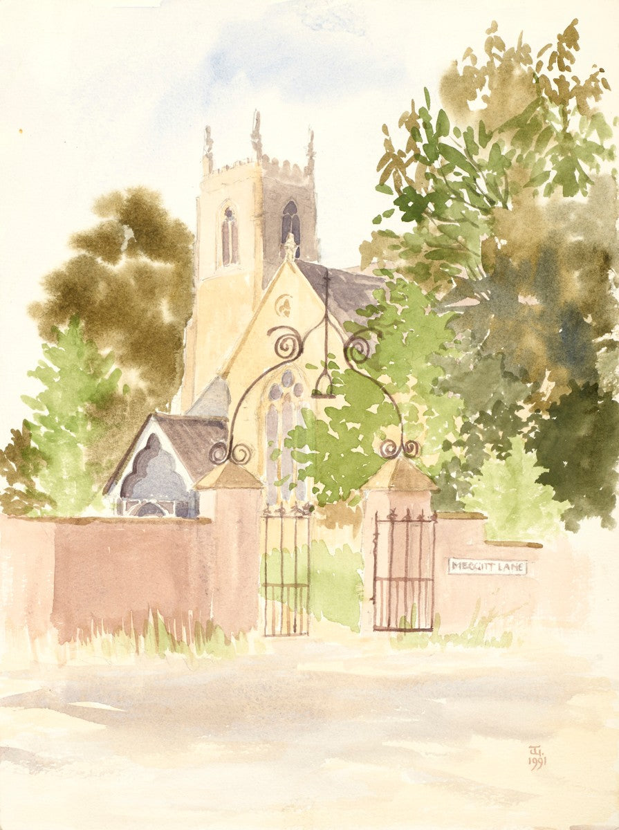 All Saints Church Winteringham from Meggitt Lane (1991)