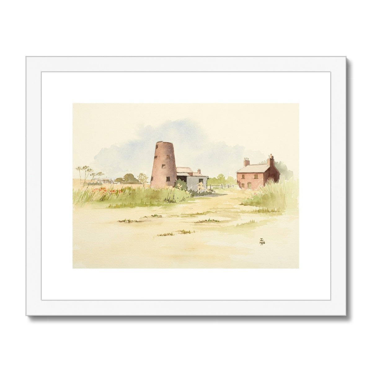 The Old Windmill Barnetby-le-Wold (1995) Framed & Mounted Print