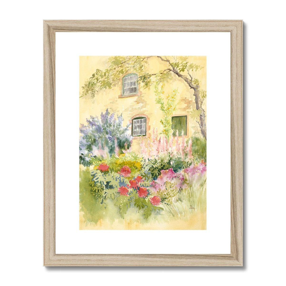 Scawby Hall Gardens On A Summers Day (2005) Framed & Mounted Print