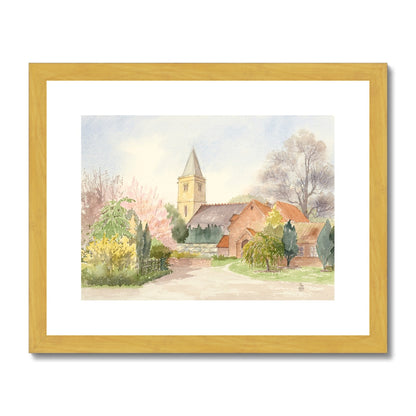 Church of St Clement Worlaby (1999) Antique Framed & Mounted Print