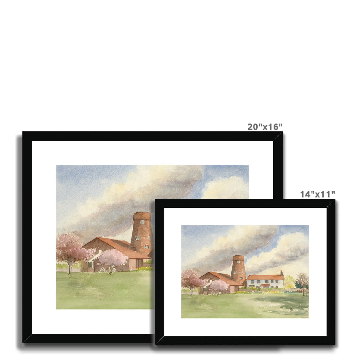 Castlethorpe Mill Brigg Built In 1804 (1999) Framed & Mounted Print