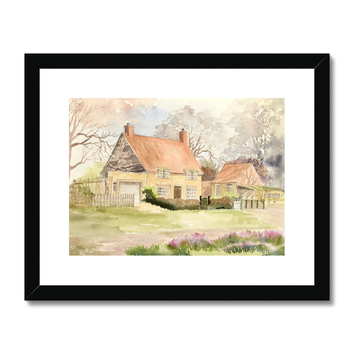 Lincolnshire in Autumn (1998) Framed & Mounted Print