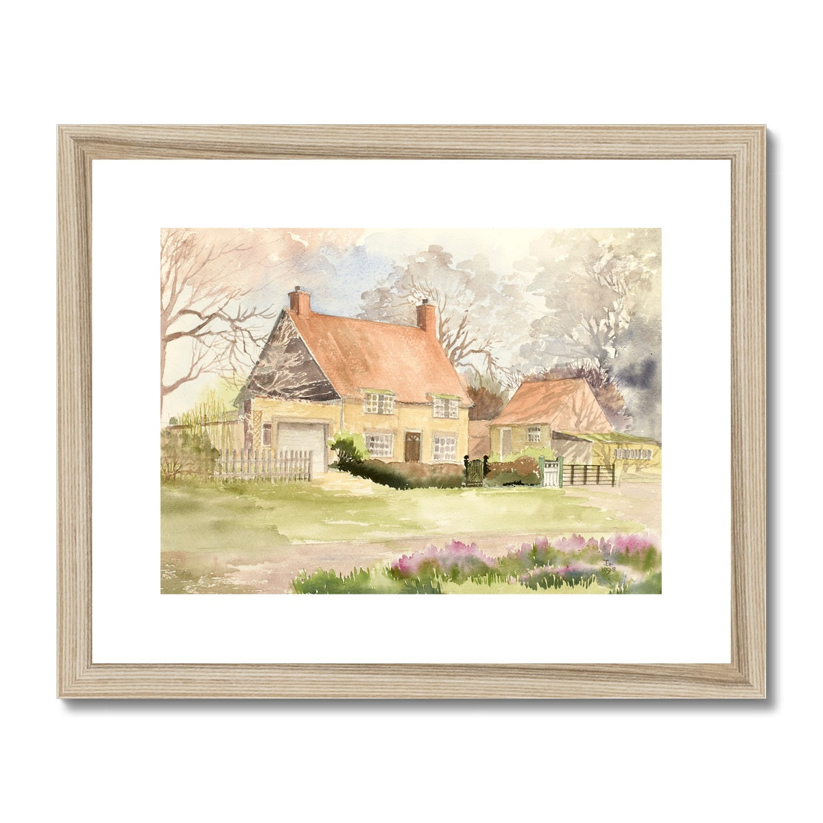 Lincolnshire in Autumn (1998) Framed & Mounted Print