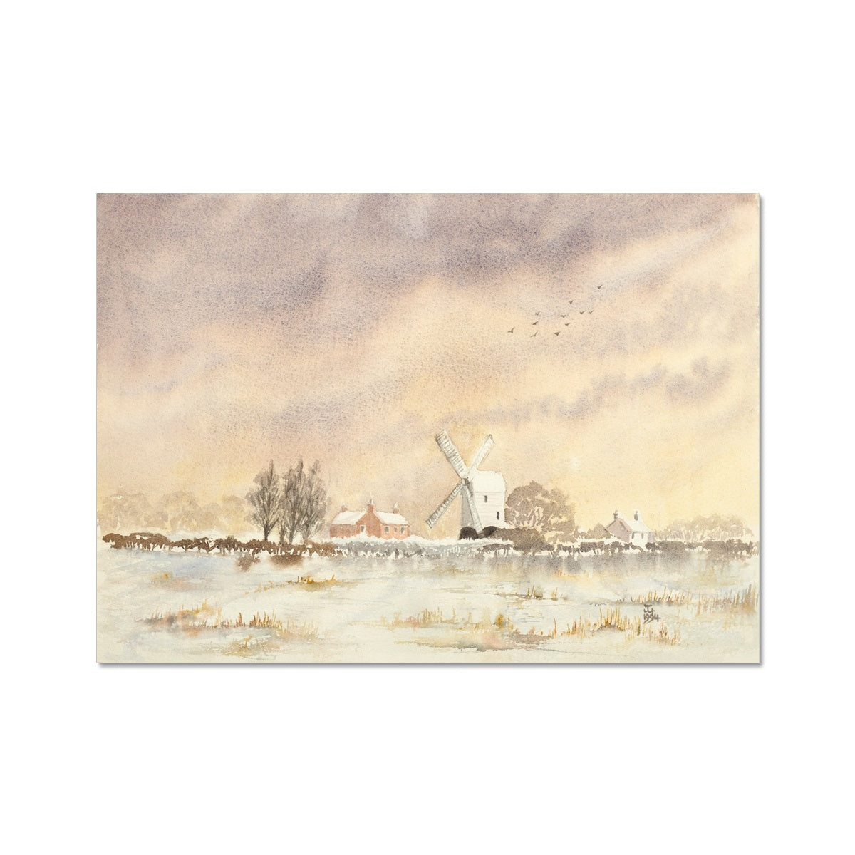 Wrawby Post Mill Built In 1760 (1994) Fine Art Print