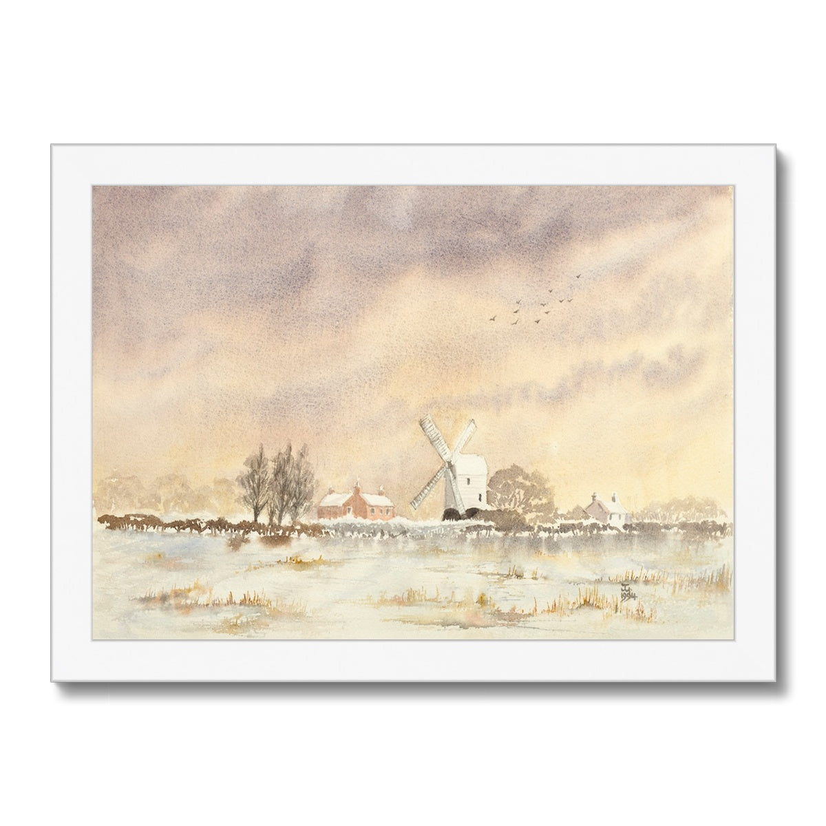 Wrawby Post Mill Built In 1760 (1994) Framed Print