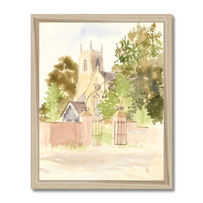 All Saints Church Winteringham from Meggitt Lane (1991) Framed Print