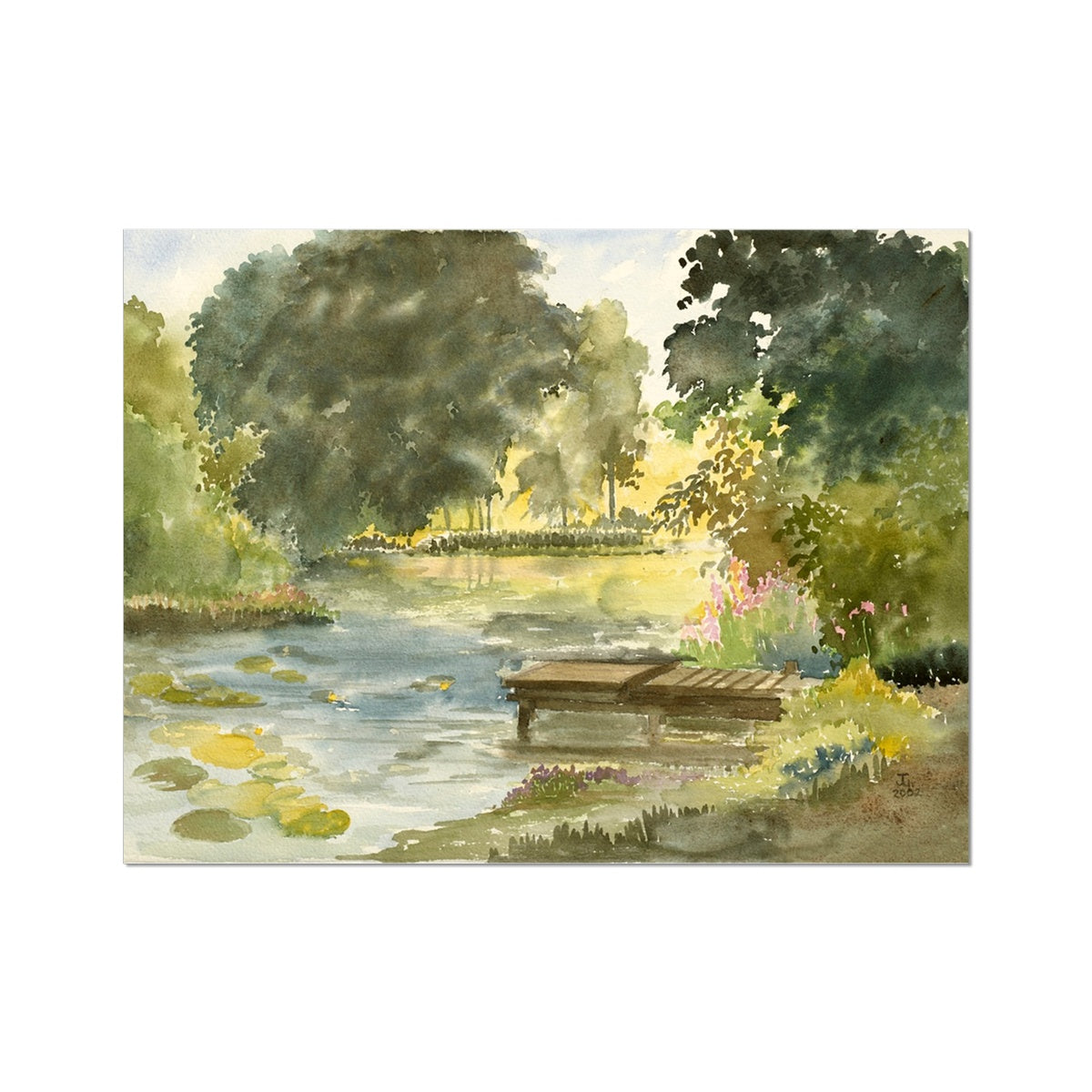 Jetty On Scawby Park Pond (2002) Rolled Canvas