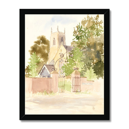 All Saints Church Winteringham from Meggitt Lane (1991) Framed Print