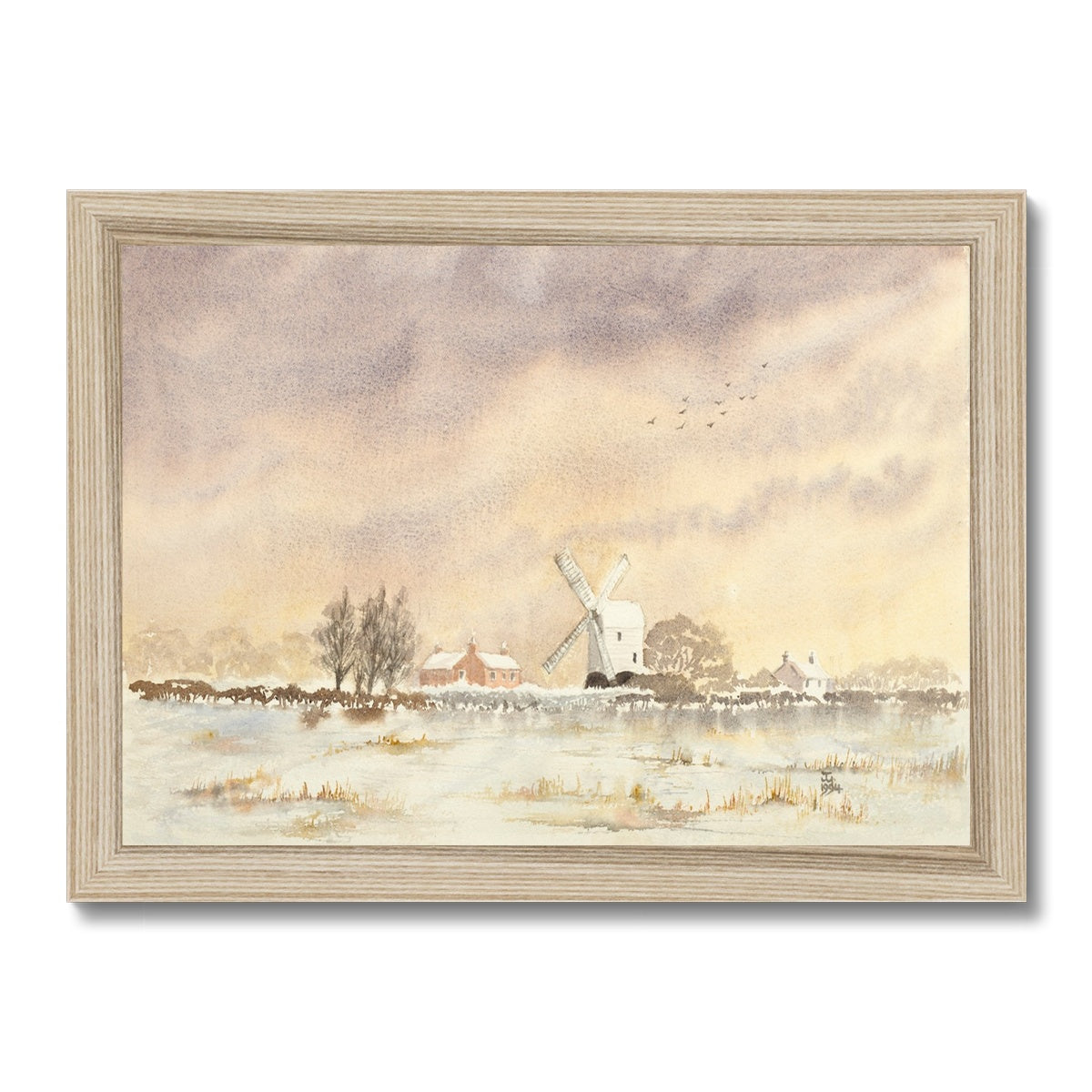 Wrawby Post Mill Built In 1760 (1994) Framed Print