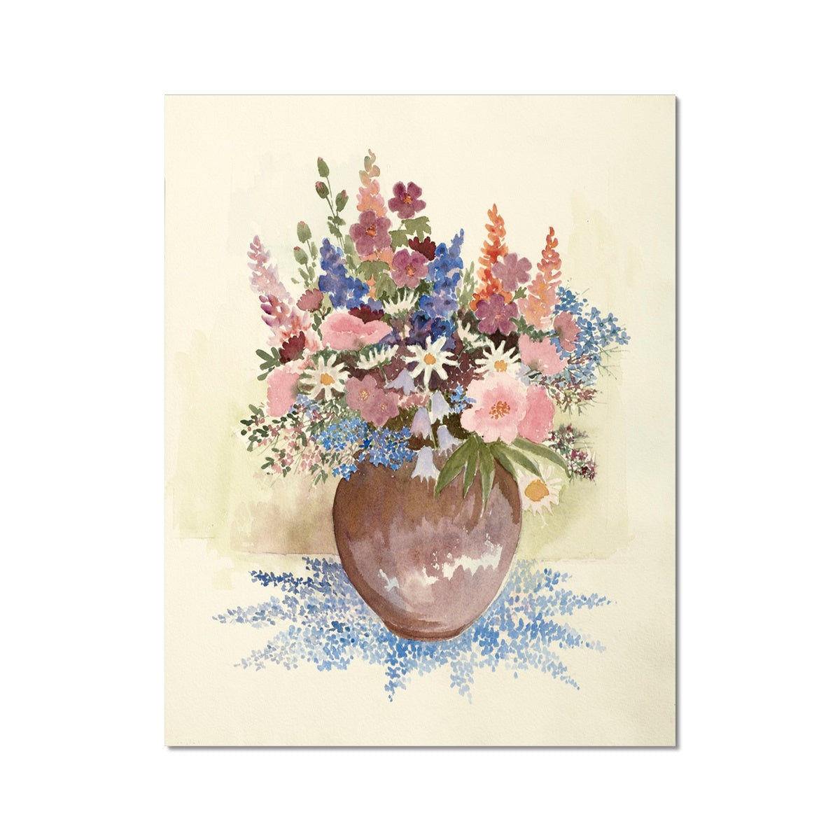 Floral Assortment In Vase Rolled Canvas