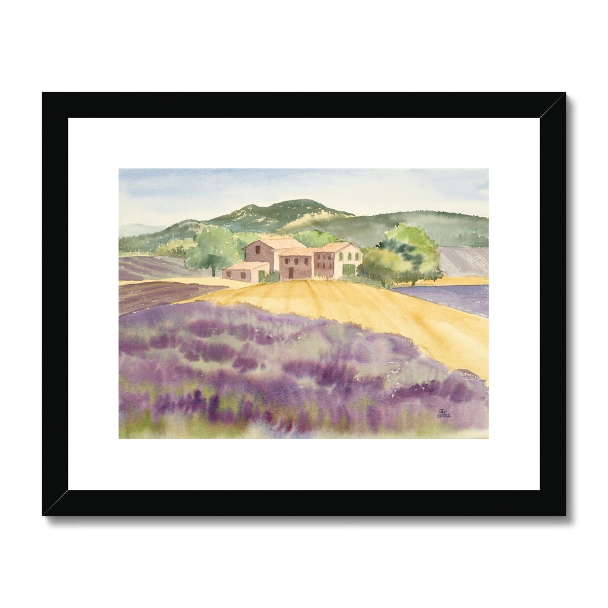 Lavender Farm in Provence Countryside (2002) Framed & Mounted Print