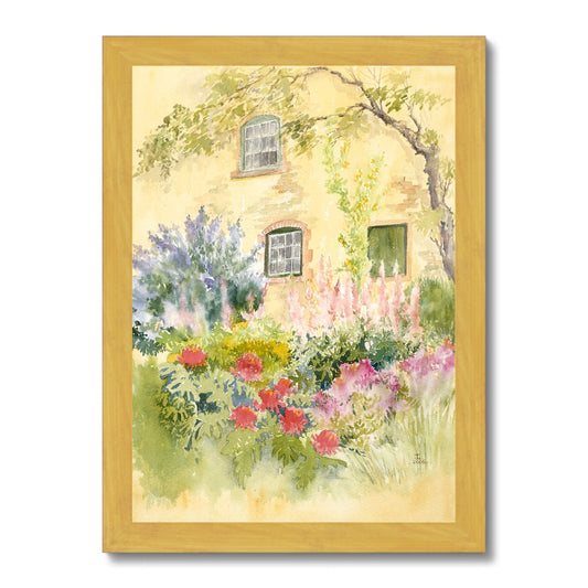 Scawby Hall Gardens On A Summers Day (2005) Antique Framed Print