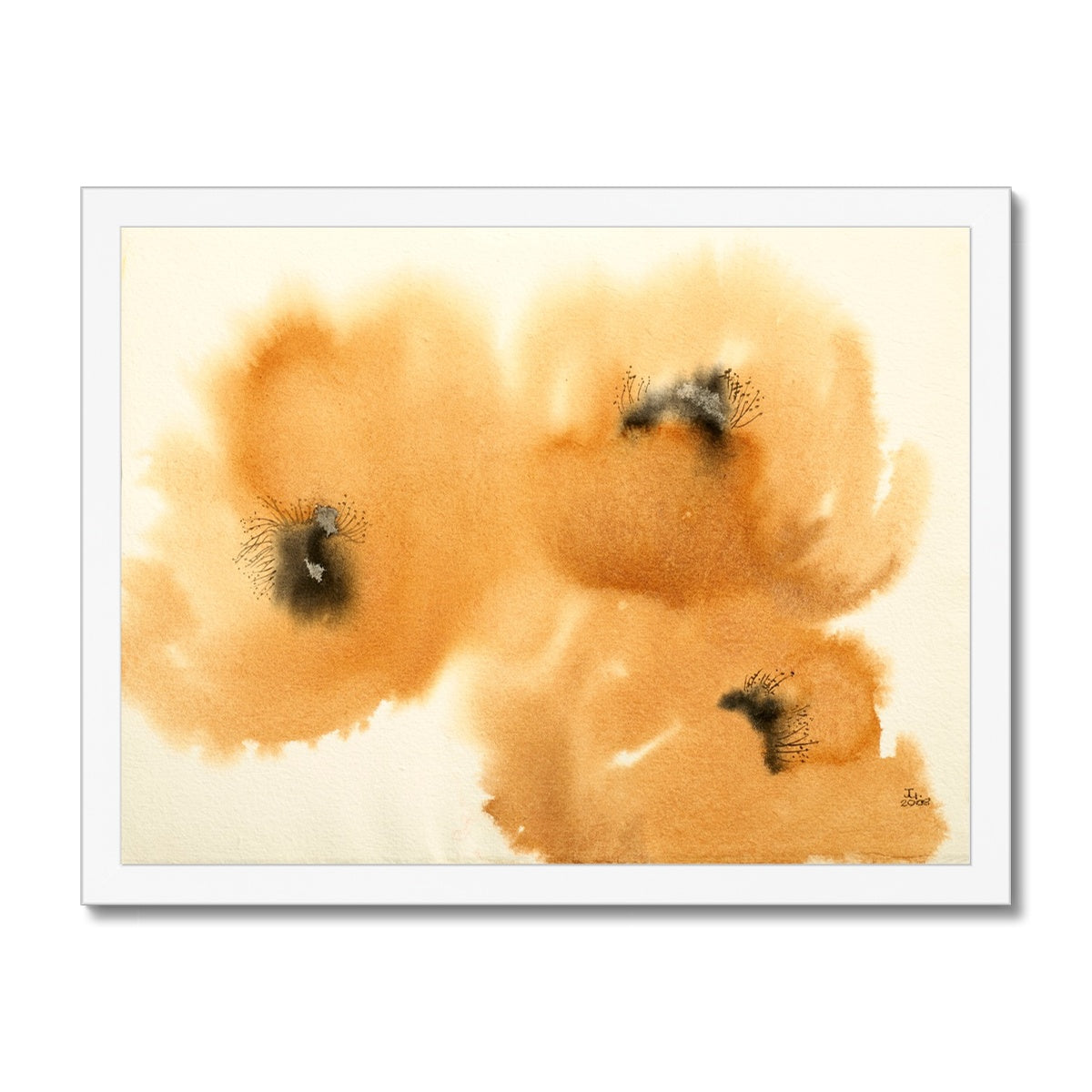 Orange Poppies (2008) Framed Print