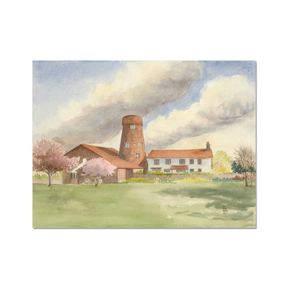 Castlethorpe Mill Brigg Built In 1804 (1999) Fine Art Print