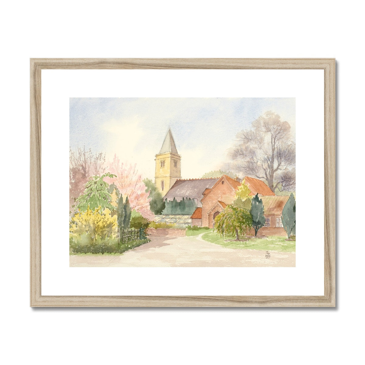 Church of St Clement Worlaby (1999) Framed & Mounted Print