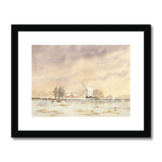 Wrawby Post Mill Built In 1760 (1994) Framed & Mounted Print