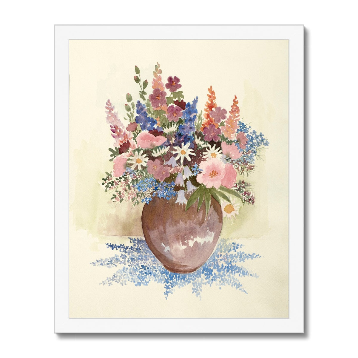 Floral Assortment In Vase Framed Print