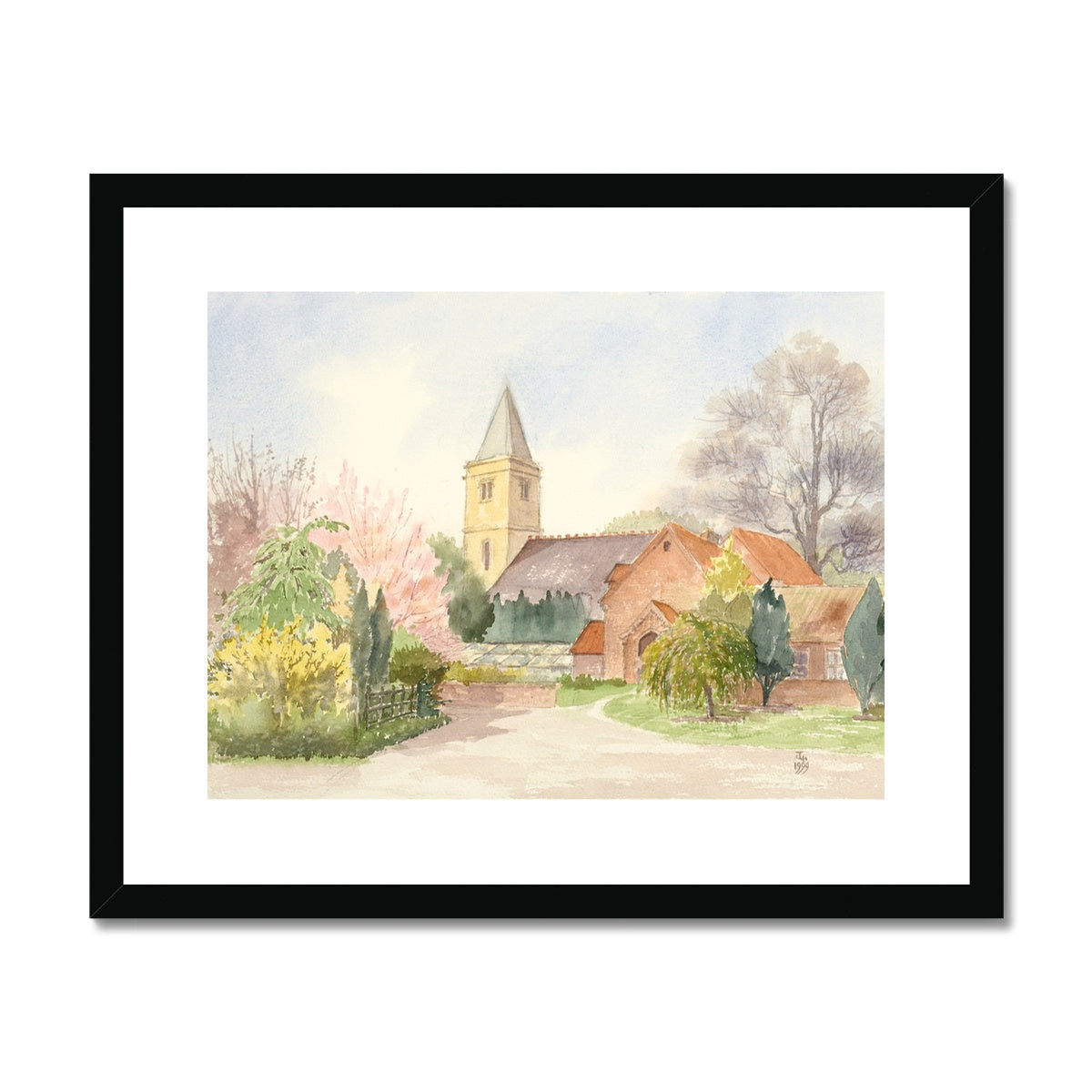 Church of St Clement Worlaby (1999) Framed & Mounted Print