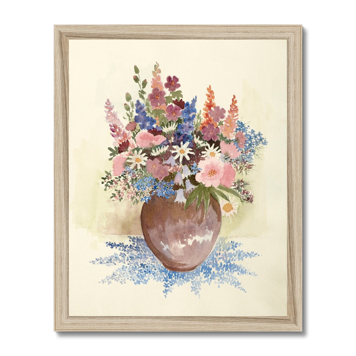 Floral Assortment In Vase Framed Print