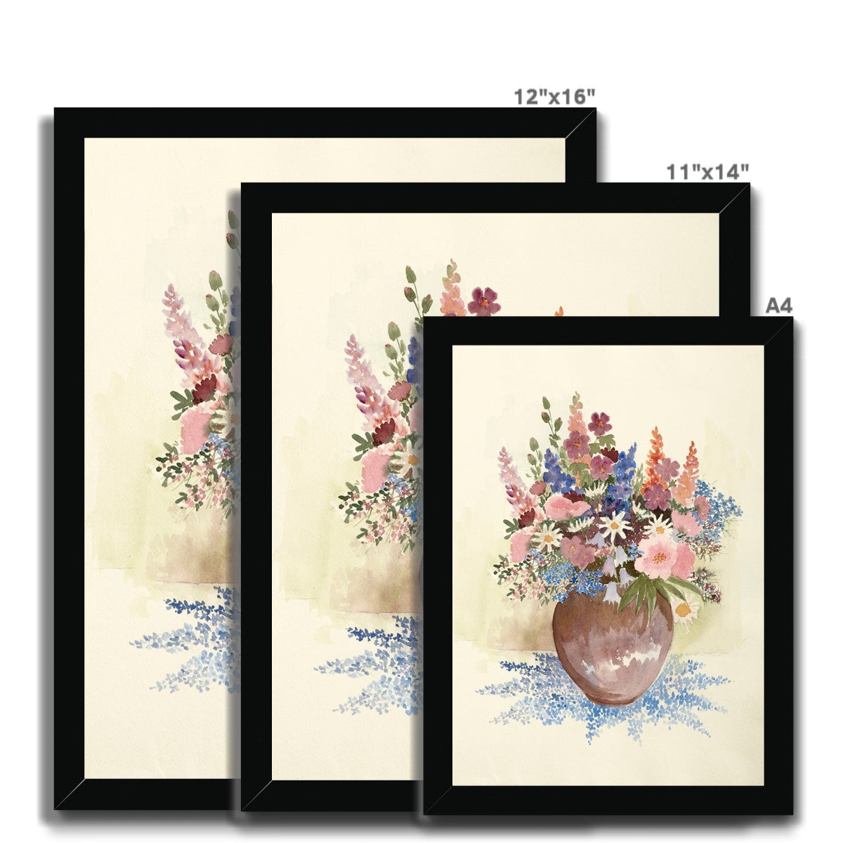 Floral Assortment In Vase Framed Print