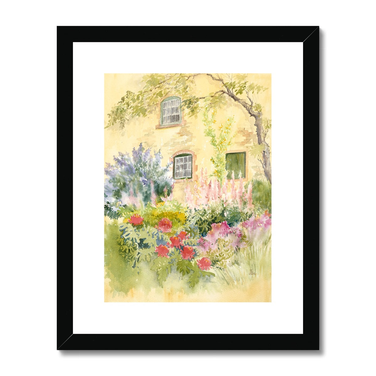 Scawby Hall Gardens On A Summers Day (2005) Framed & Mounted Print