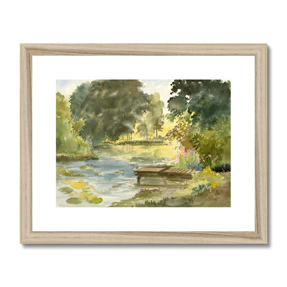 Jetty On Scawby Park Pond (2002) Framed & Mounted Print