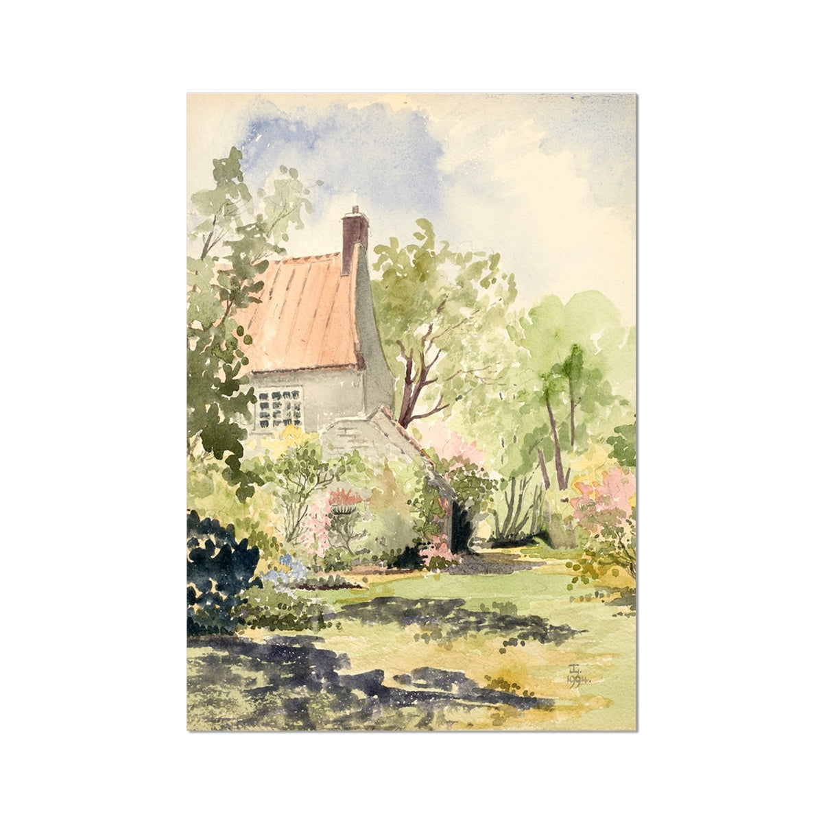 Spring Provence Cottage (1994) Rolled Canvas