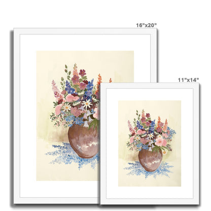 Floral Assortment In Vase Framed & Mounted Print