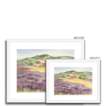 Lavender Farm in Provence Countryside (2002) Framed & Mounted Print