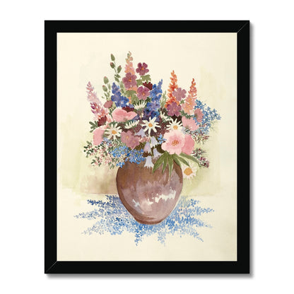 Floral Assortment In Vase Framed Print