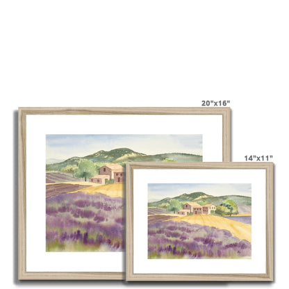 Lavender Farm in Provence Countryside (2002) Framed & Mounted Print