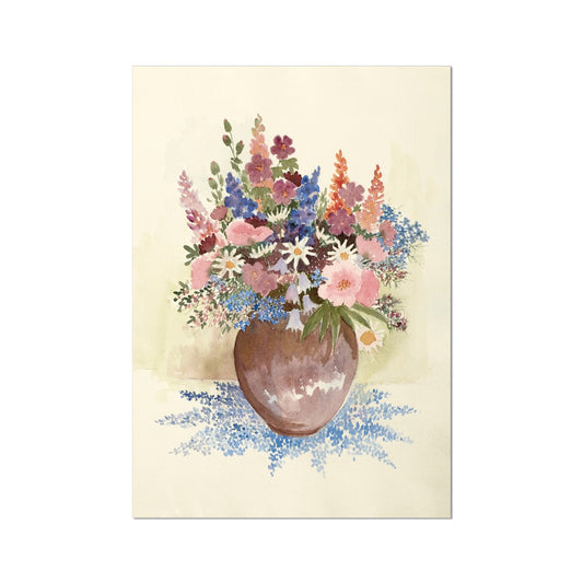 Floral Assortment In Vase Rolled Canvas