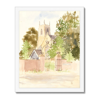 All Saints Church Winteringham from Meggitt Lane (1991) Framed Print