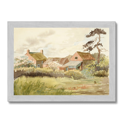 Farm off Scotter Road Antique Framed Print