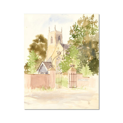 All Saints Church Winteringham from Meggitt Lane (1991) Fine Art Print