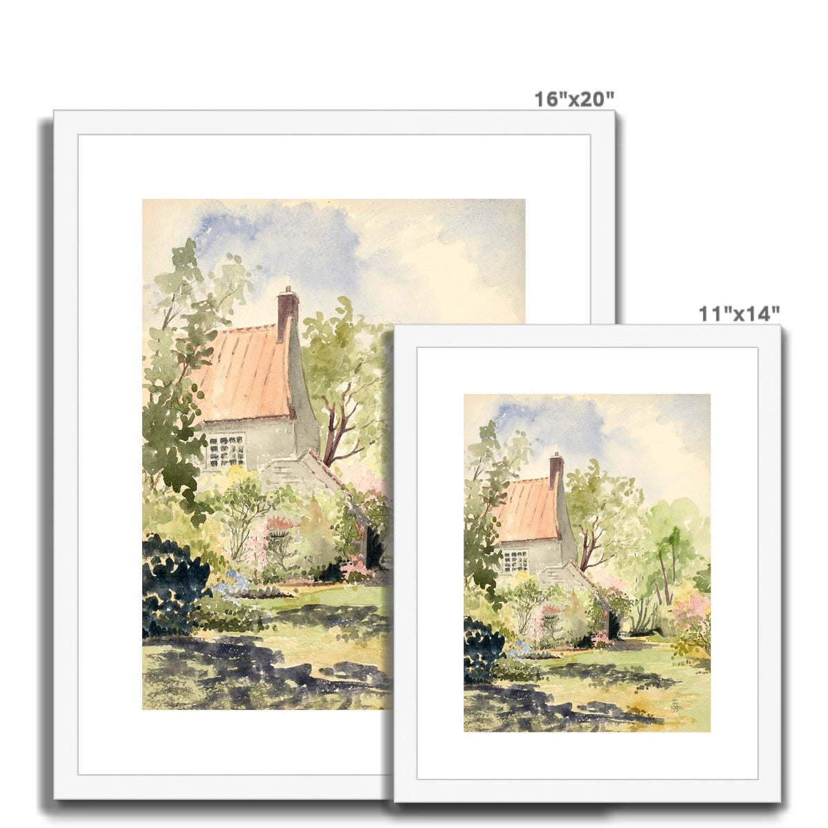 Spring Provence Cottage (1994) Framed & Mounted Print