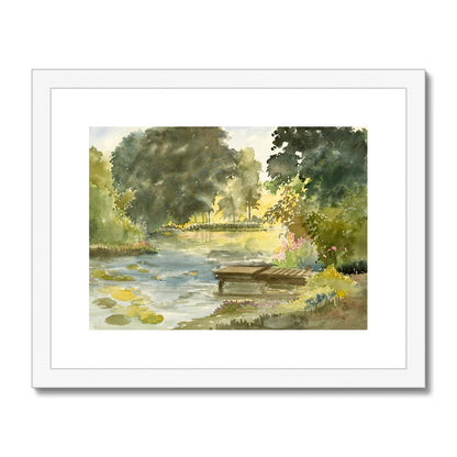 Jetty On Scawby Park Pond (2002) Framed & Mounted Print