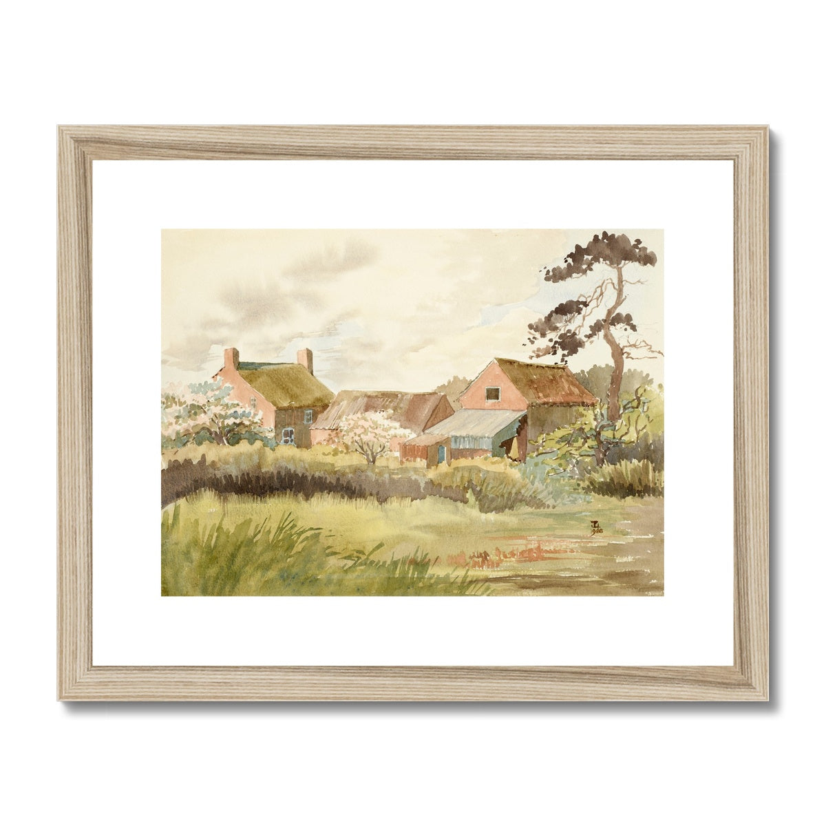 Farm off Scotter Road Framed & Mounted Print