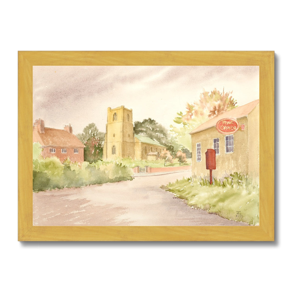 St Mary's Church South Kelsey (1999) Antique Framed Print