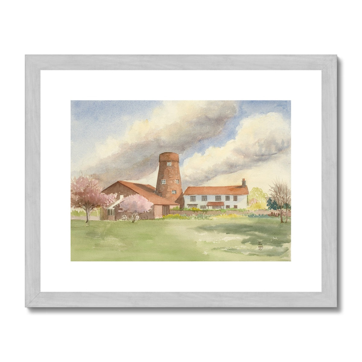 Castlethorpe Mill Brigg Built In 1804 (1999) Antique Framed & Mounted Print