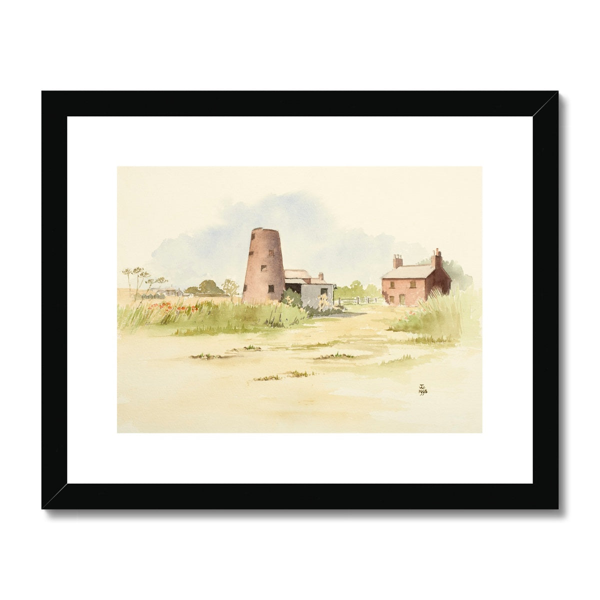 The Old Windmill Barnetby-le-Wold (1995) Framed & Mounted Print