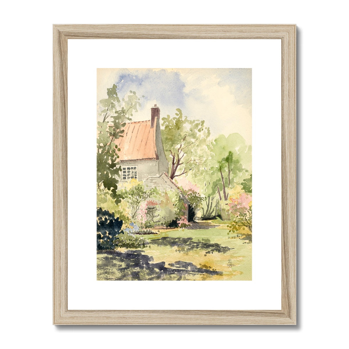 Spring Provence Cottage (1994) Framed & Mounted Print