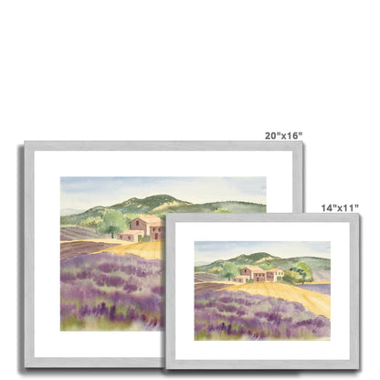 Lavender Farm in Provence Countryside (2002) Antique Framed & Mounted Print