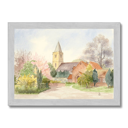 Church of St Clement Worlaby (1999) Antique Framed Print