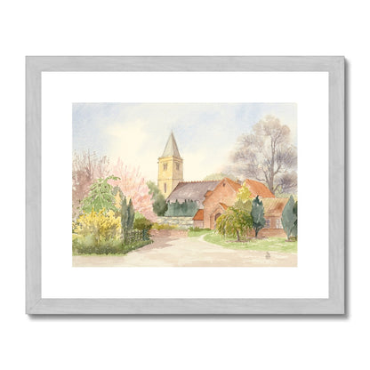 Church of St Clement Worlaby (1999) Antique Framed & Mounted Print