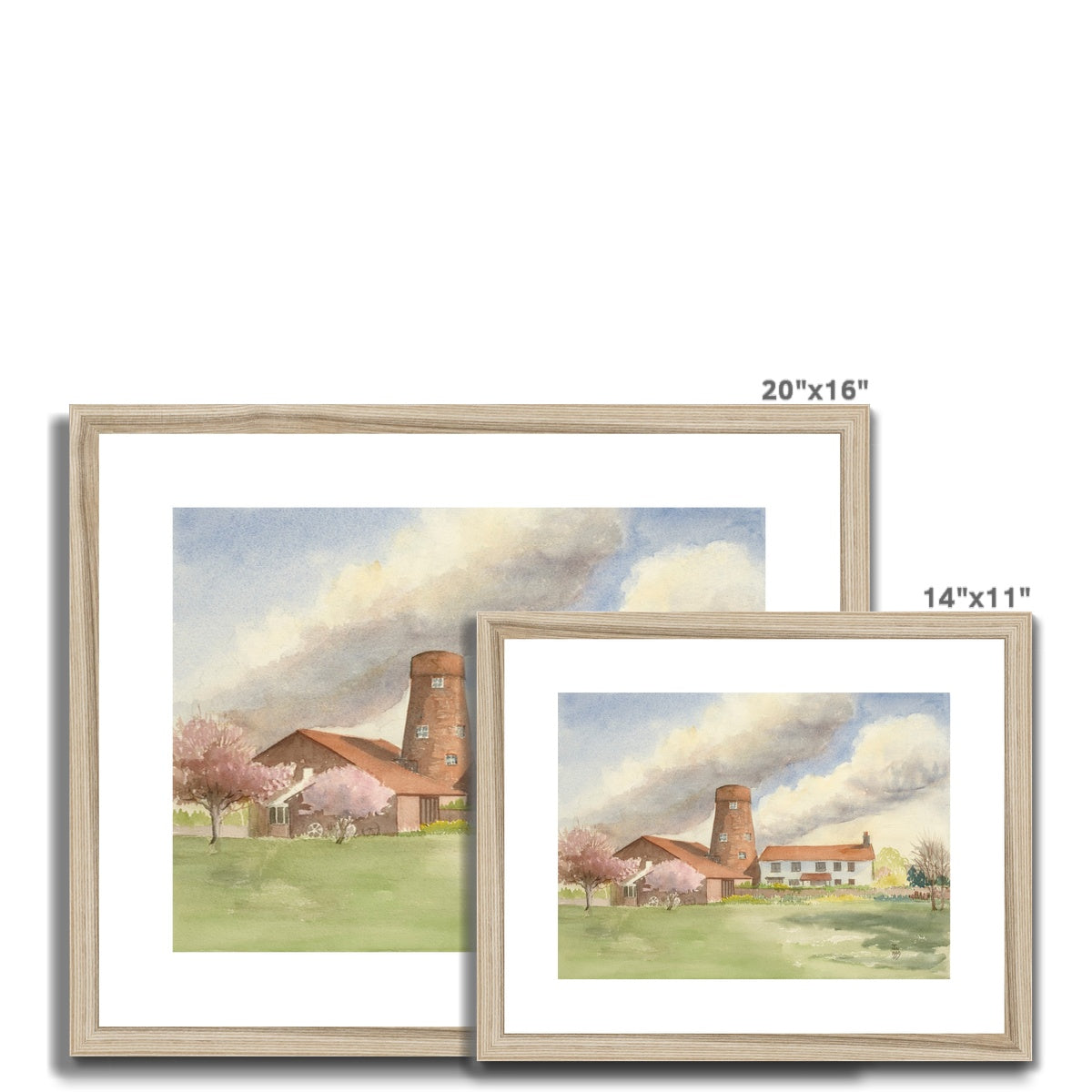 Castlethorpe Mill Brigg Built In 1804 (1999) Framed & Mounted Print