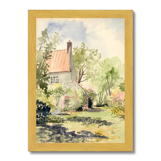 Spring Provence Cottage (1994) Antique Framed Print