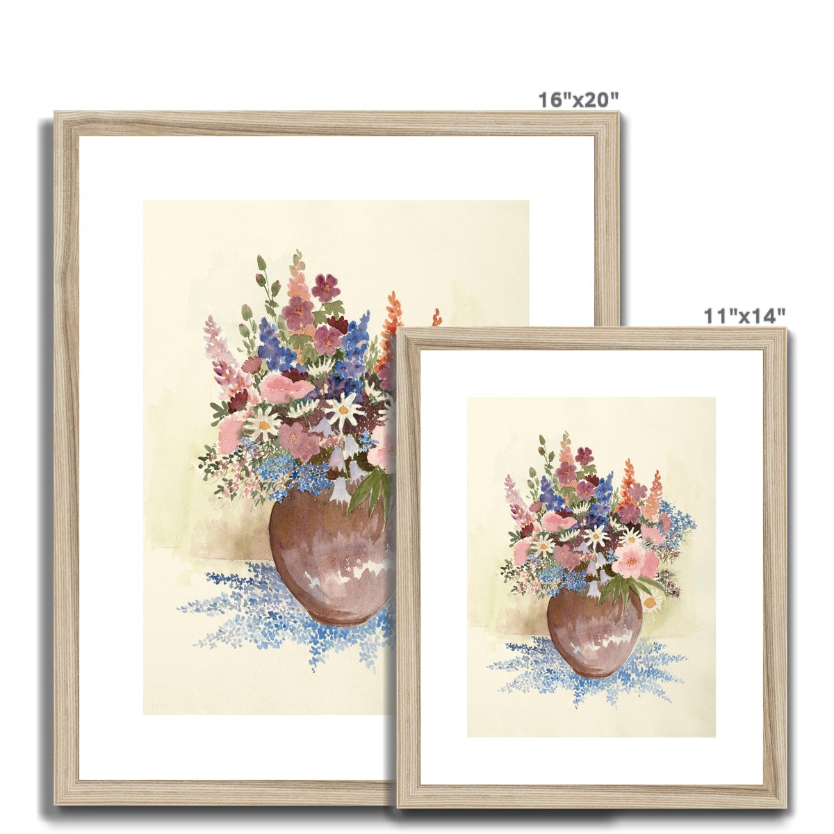 Floral Assortment In Vase Framed & Mounted Print