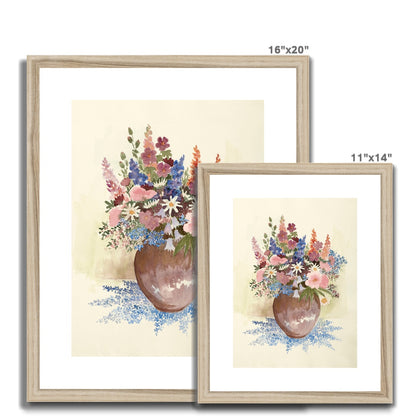 Floral Assortment In Vase Framed & Mounted Print