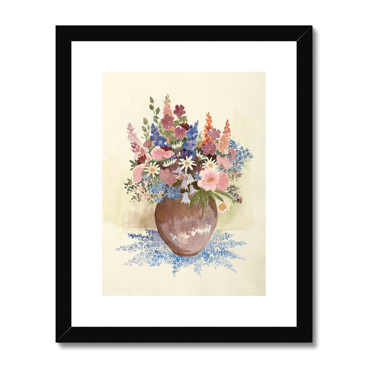 Floral Assortment In Vase Framed & Mounted Print